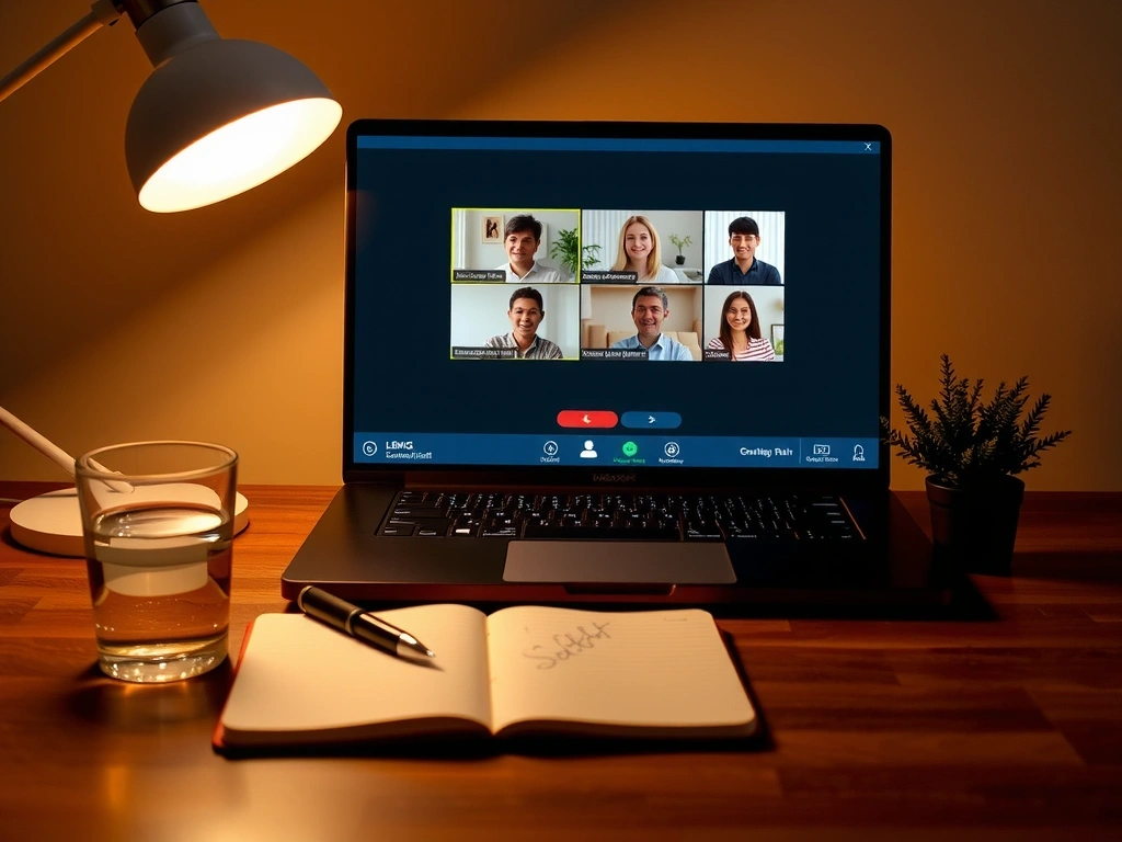 Vorbereitetes Setup für Online-Beratung